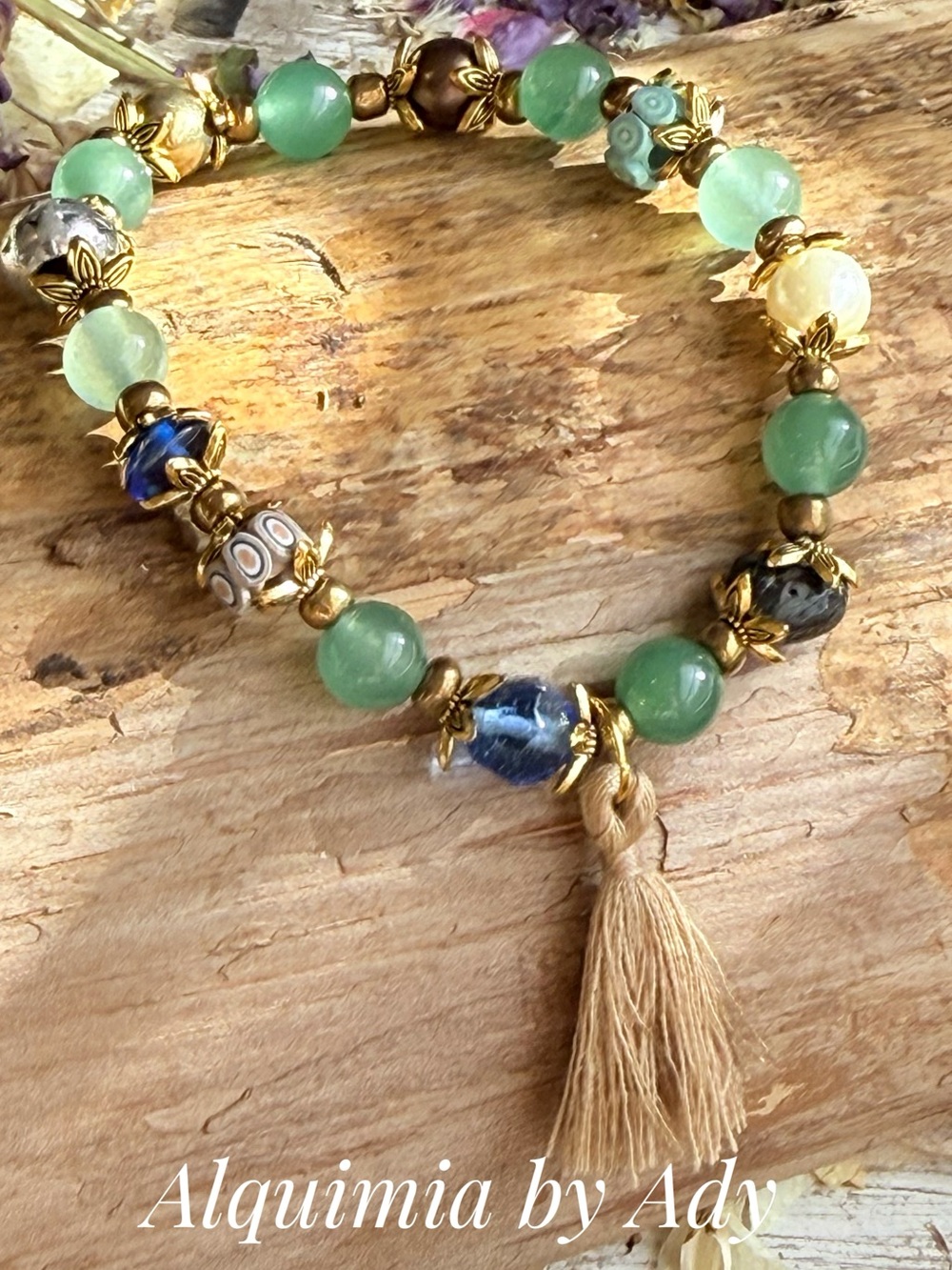 Green Aventurine beaded bracelet/Taurus star stone/libra healing crystal